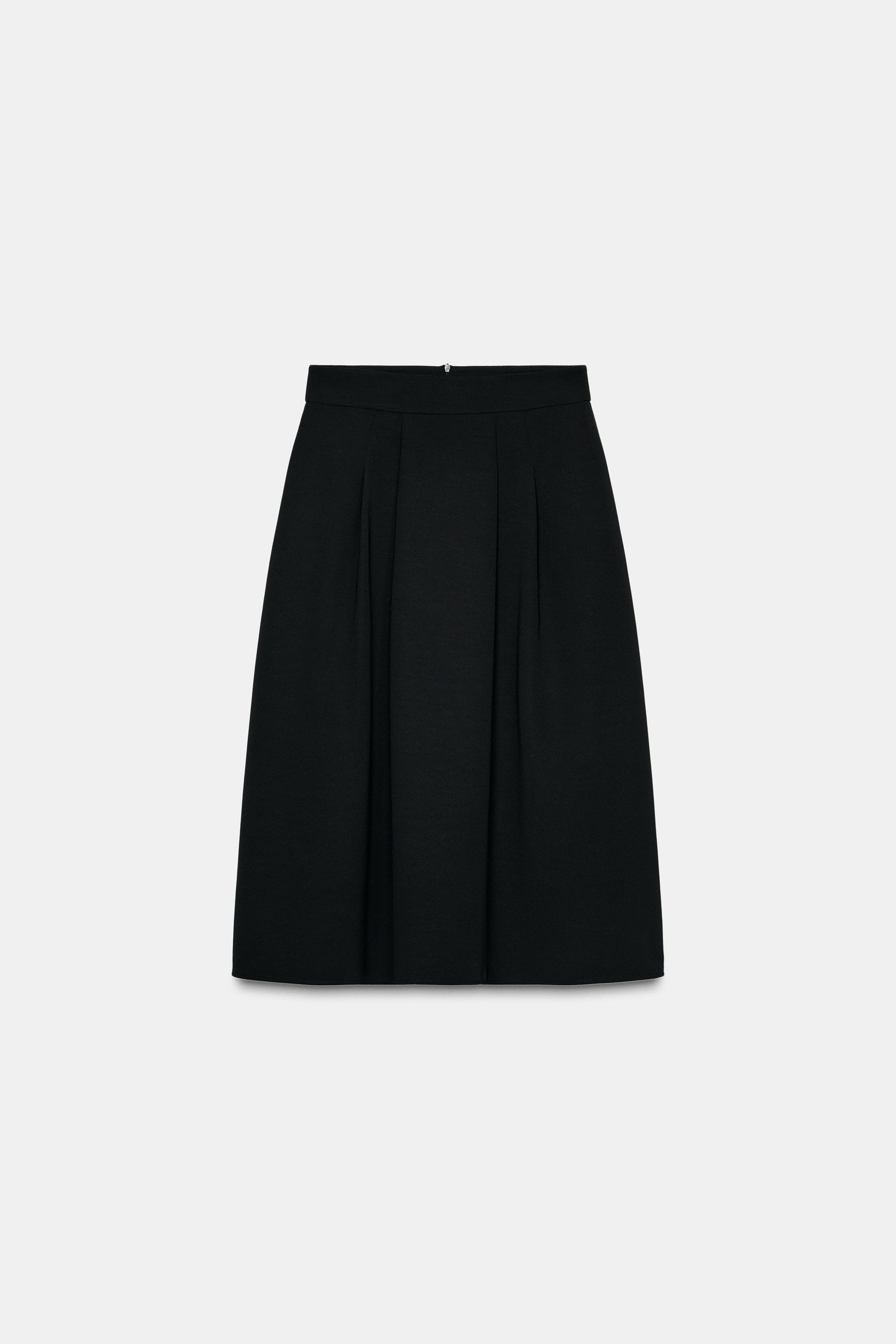 CREPE CAPE MIDI SKIRT